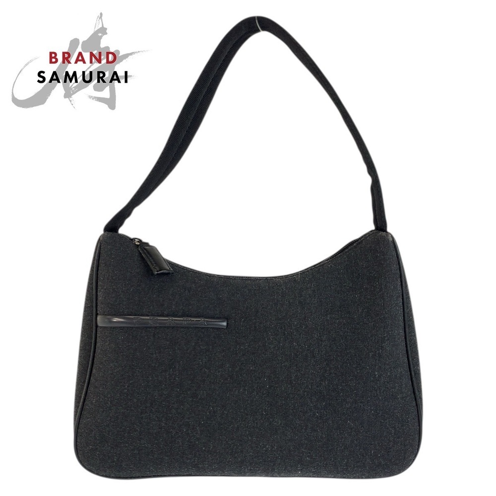 PRADA SPORTS Sport gray black wool handbag